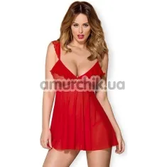 Комплект Obsessive 863-BAB-3 червоний: пеньюар + трусики-стрінги - Фото №1