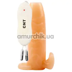 Насадка на пеніс з вібрацією Superme Vibrating Real Feel Sleeve, тілесна - Фото №1
