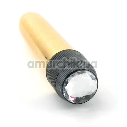 Вібратор Precious Metal Gems 11 см, золотий