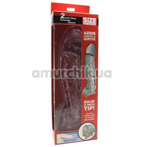 Насадка на пенис Size Matters 2 Inch Clear Extender Sleeve, прозрачная