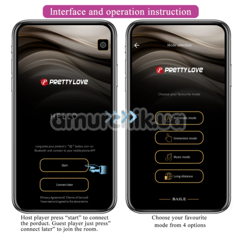 Вибратор для точки G и клитора Pretty Love Hazelynn, розовый