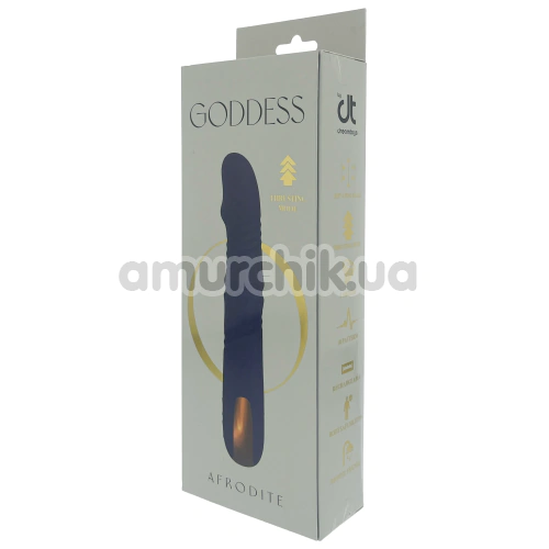 Вибратор с толчками и ротацией Goddess Collection Afrodite, синий