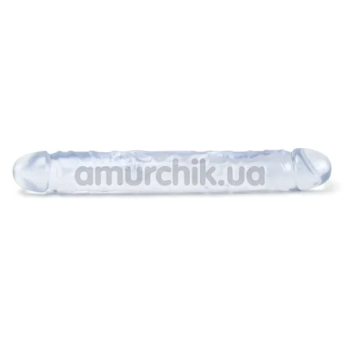Двокінцевий фалоімітатор Crystal Jellies, 30 см прозорий