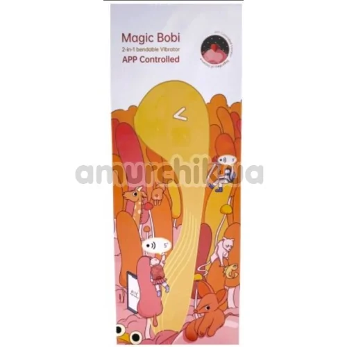 Вібратор з вакуумним стимулятором Magic Motion Magic Bobi, жовтий