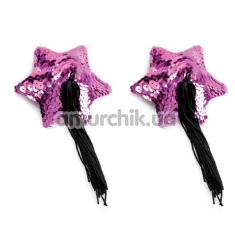 Украшения для сосков Star Shape Sequin Pasties, розовые - Фото №1