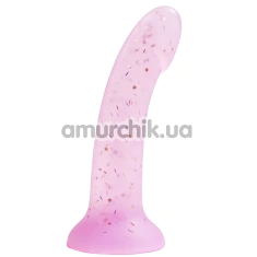 Фаллоимитатор Alume Glitter Silicone Dildo, фиолетовый - Фото №1