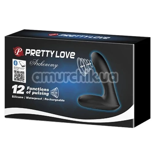 Вибростимулятор простаты с пульсацией Pretty Love Archenemy Smart, черный