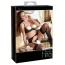 Комплект Abierta Fina Rhinestone Shelf Bra Set чорний: бюстгальтер + пояс для панчіх + трусики-стрінги - Фото №12