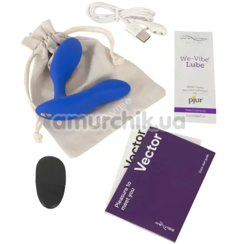 Вибростимулятор простаты We-Vibe Vector+ (ви вайб вектор+ синий)