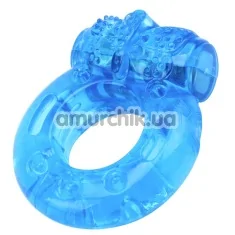 Віброкільце GK Power Reusable Cock Ring, блакитне - Фото №1