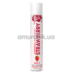Массажно-оральный лубрикант с согревающим эффектом Wet Fun Flavors Warming Strawberry - клубника, 30 мл - Фото №1