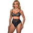 Комплект Star Night Luxury Rhinestone Lingerie Set, чорний: бюстгальтер + трусики-стрінги + корсет - Фото №1
