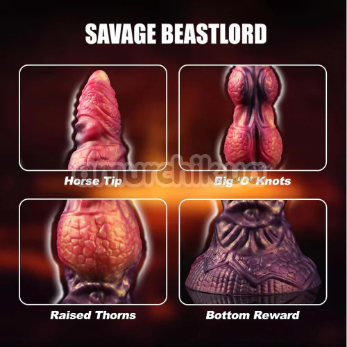 Фаллоимитатор Power Monsters Savage Beastlord, разноцветный