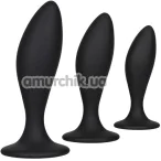 Набір анальных пробок Silicone Anal Curve Kit, чорний - Фото №1