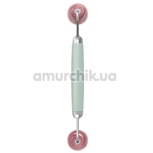 Роликовый массажер Geske Rose Quartz Face & Body Roller 5 in 1, зеленый