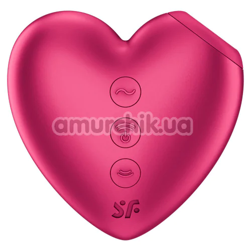 Симулятор орального сексу для жінок з вібрацією Satisfyer Cutie Heart Battery Powered, яскраво-рожевий - Фото №1