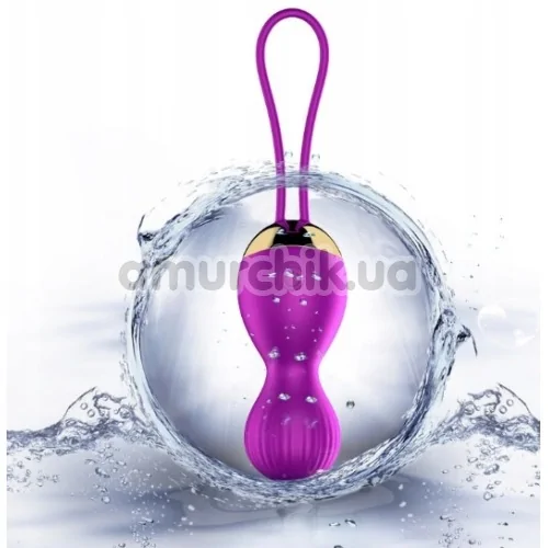 Вагинальные шарики с вибрацией Foxshow Vibrating Silicone Kegel Balls, фиолетовые