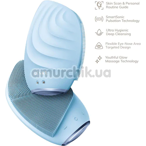 Ультразвуковая щетка для лица Geske Sonic Facial Brush 5 in 1, голубая