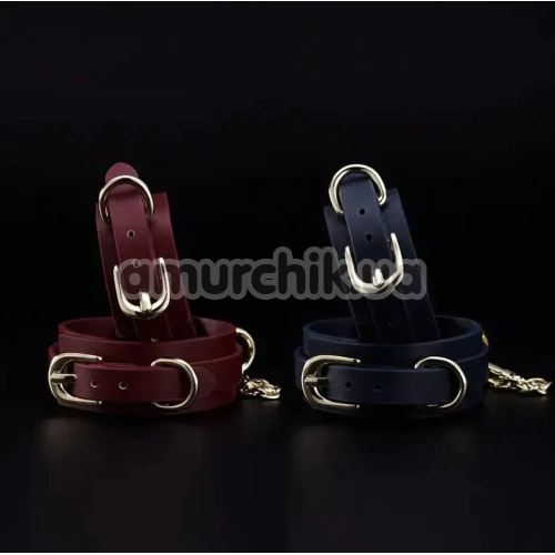 Фіксатори для ніг Roomfun Leather Anclecuffs, бордові