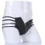 Трусы-стринги мужские Star Night Zipper String Mens Strap Thong, черные - Фото №9