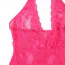 Комплект Star Night Sexy Sleeveless Floral Lace Set, розовый: боди + чулки - Фото №10