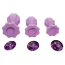 Набор анальных пробок с фиолетовым кристаллом Alume Silicone Plug, фиолетовый - Фото №8