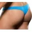 Трусы-стринги мужские Microfiber Zip Up Low-Rise Thong, голубые - Фото №4