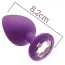 Анальна пробка з прозорим кристалом Mai Attraction Pleasure Toys №48, фіолетова - Фото №3