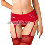 Пояс для чулок виниловый Art of Sex Niks, красный - Фото №1