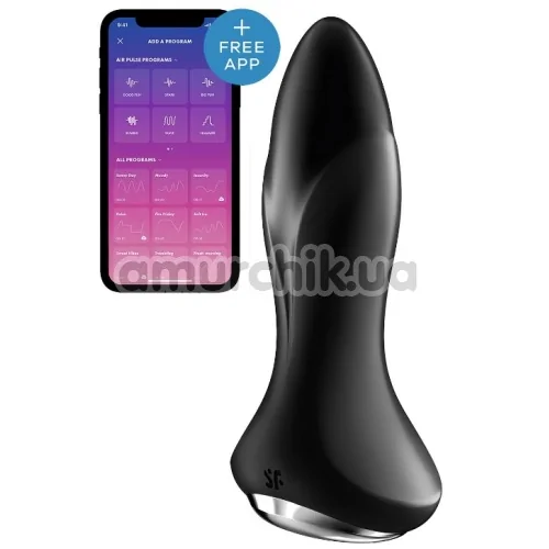 Анальная пробка с вибрацией и ротацией Satisfyer Rotator Plug 1+, черная - Фото №1