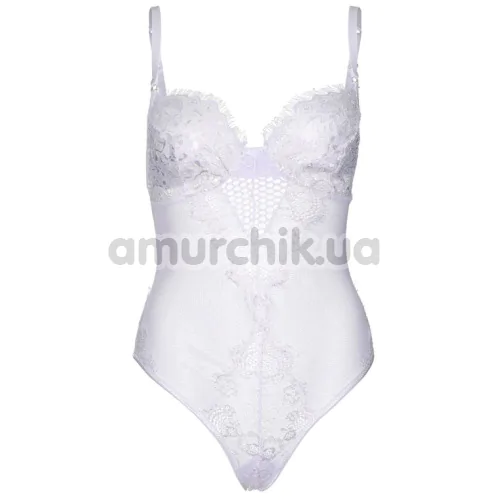 Боди Leg Avenue Lace And Sheer Mesh Teddy, белое