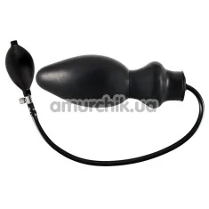 Анальный расширитель Inflatable Latex-Plug, черный - Фото №1