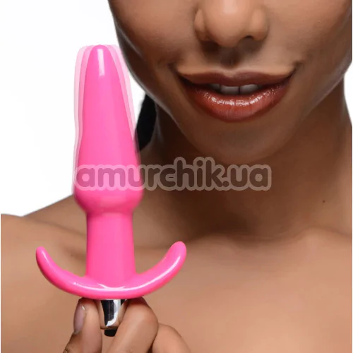 Анальна пробка з вібрацією Frisky Smooth Anal Plug, рожева