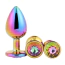 Набор из 3 анальных пробок с радужным кристаллом Gleaming Love Multicolour Plug Set, радужный - Фото №3