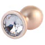 Анальная пробка с прозрачным кристаллом Matrix Mont Candy Rose Gold Gem Metal Plug M, золотая - Фото №1 Анальная пробка с прозрачным кристаллом Matrix Mont Candy Rose Gold Gem Metal Plug M, золотая - Фото №1