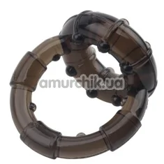 Эрекционное кольцо GK Power Dual Enhancement Ring, черное - Фото №1