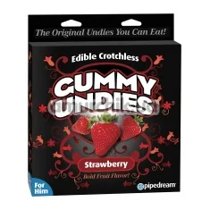 Съедобные мужские трусики Edible Crotchless Gummy Panties, клубника - Фото №1