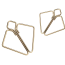 Зажимы для сосков Lockink Minimalism Metal Nipple Clamps with Heavy Pendant And Rings, золотые - Фото №6
