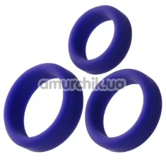 Набор из 3 эрекционных колец A-Toys Cock Rings Set 768015, фиолетовый - Фото №1