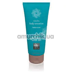Масажний лубрикант Shiatsu Masculine Body Sensation Amber Scent 2 in 1 Massage and Glide Gel, 200 мл - Фото №1