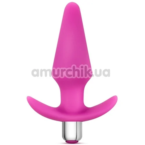 Анальная пробка с вибрацией Discover Vibrating Silicone Anal Plug, розовая - Фото №1