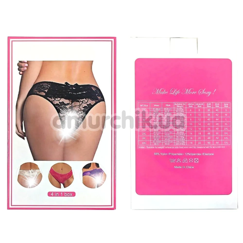 Трусики Star Night Lace Open Panties, белые