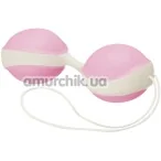 Вагінальні кульки Amor Gym Balls Duo, рожево-білі - Фото №1