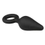 Анальна пробка Alume Silicone Teardrop Anal Plug With Ring S, чорна - Фото №3