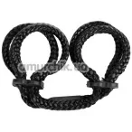 Фиксаторы для ног Japanese Silk Love Rope Ankle Cuffs, черные - Фото №1