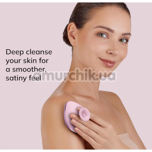 Щетка для тела Geske Body Brush 4 in 1 Suction Mount Metal, светло-розовая