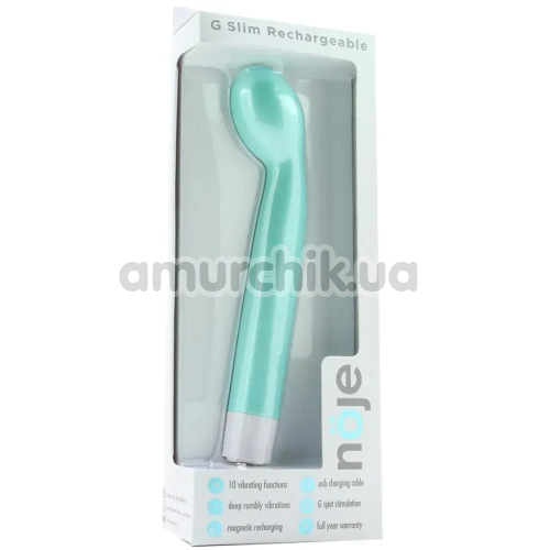 Вібратор для точки G Noje G Slim Rechargeable, бірюзовий