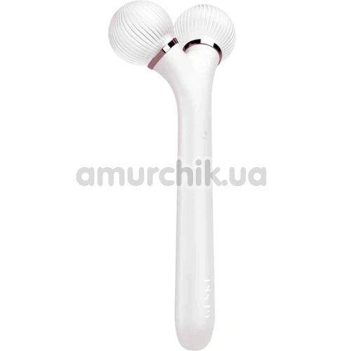 Ультразвуковий масажер для обличчя Geske Sonic Facial Roller 4 in 1, кремовий