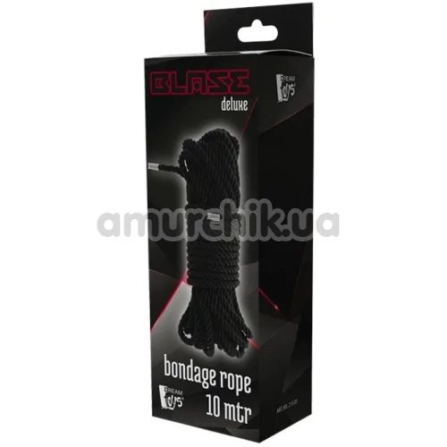 Мотузка Blaze Deluxe Bondage Rope 10м, чорна