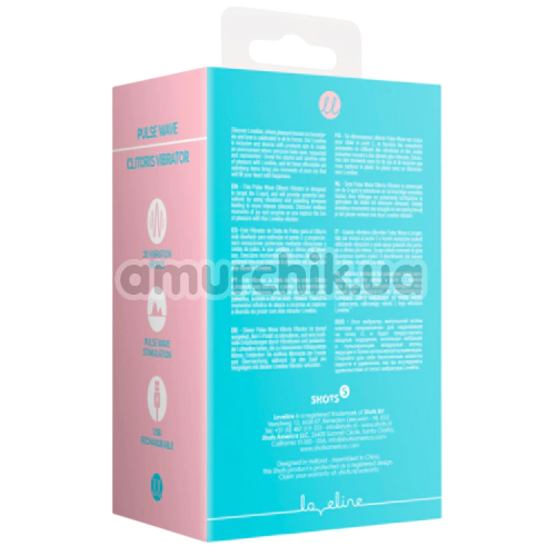 Кліторальний вібратор з пульсацією Loveline Pulse Wave Clitoris Vibrator, блакитний